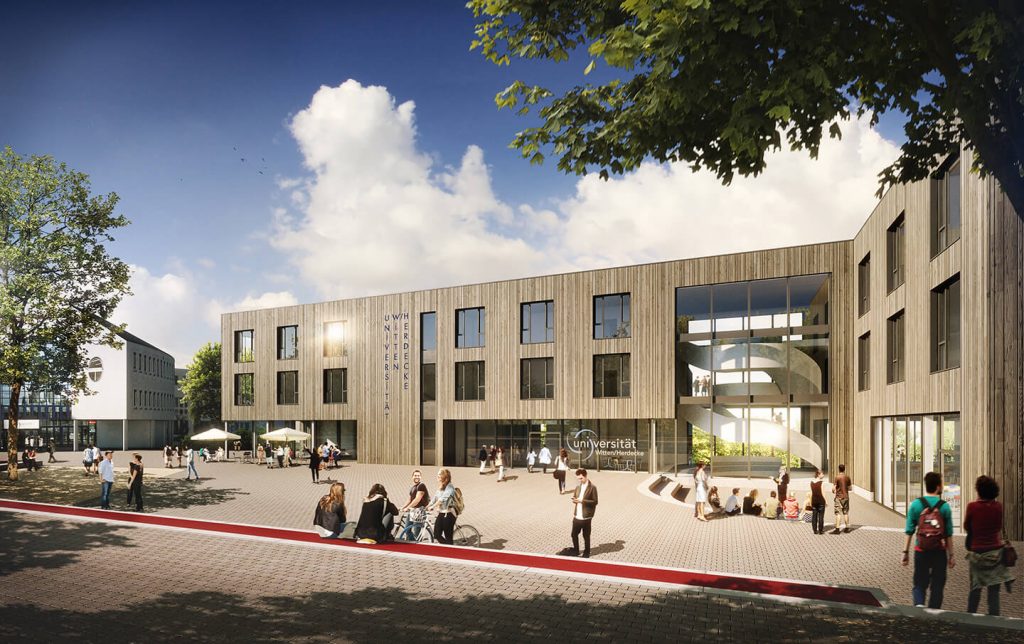 Nach­hal­tiger Hoch­schulbau: Campus-Neubau der Univer­sität Witten/​Herdecke