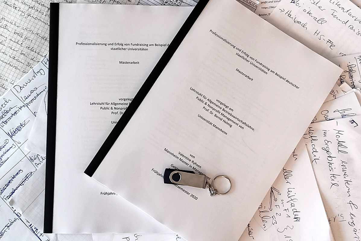 Masterarbeit Fundraising-Strukturen an deutschen Hochschulen