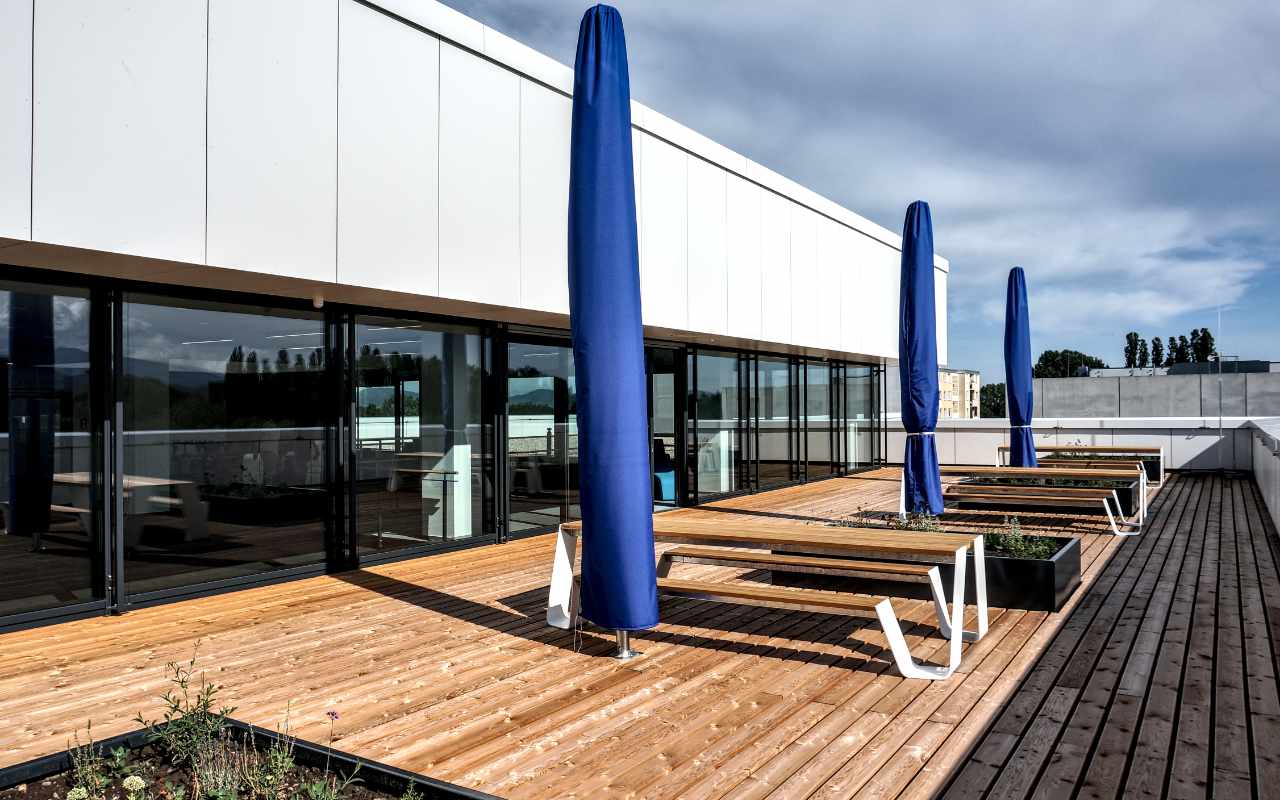Modernisierung-Altbau - Evangelische Hochschule Freiburg Bibliothek Dachterasse