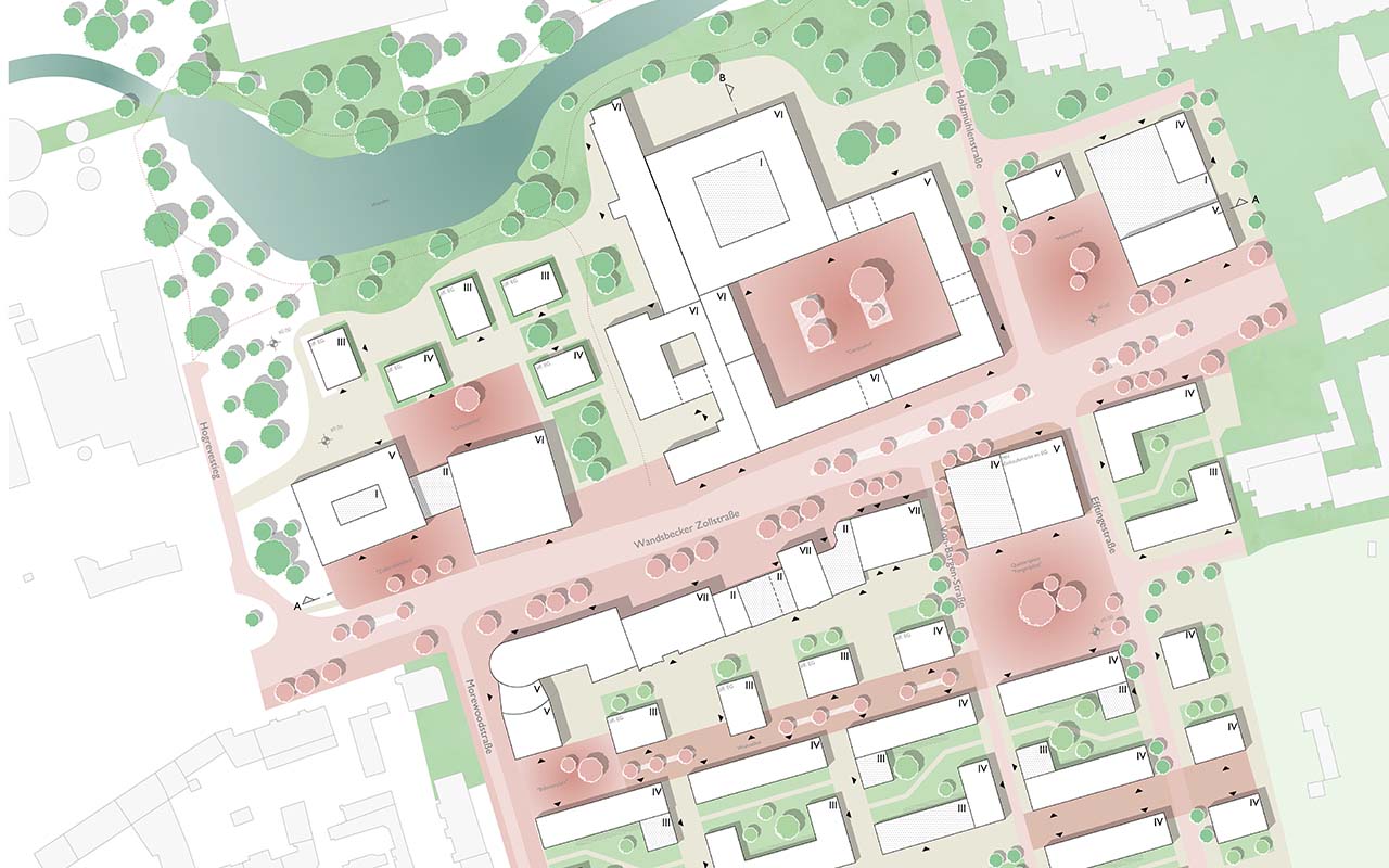 Preisverleihung-campus³-Preis-2025: Zeigt einen Ausschnitt aus den Plänen der Gewinnerin Anne Kleiber (Kategorie Campusentwicklung).