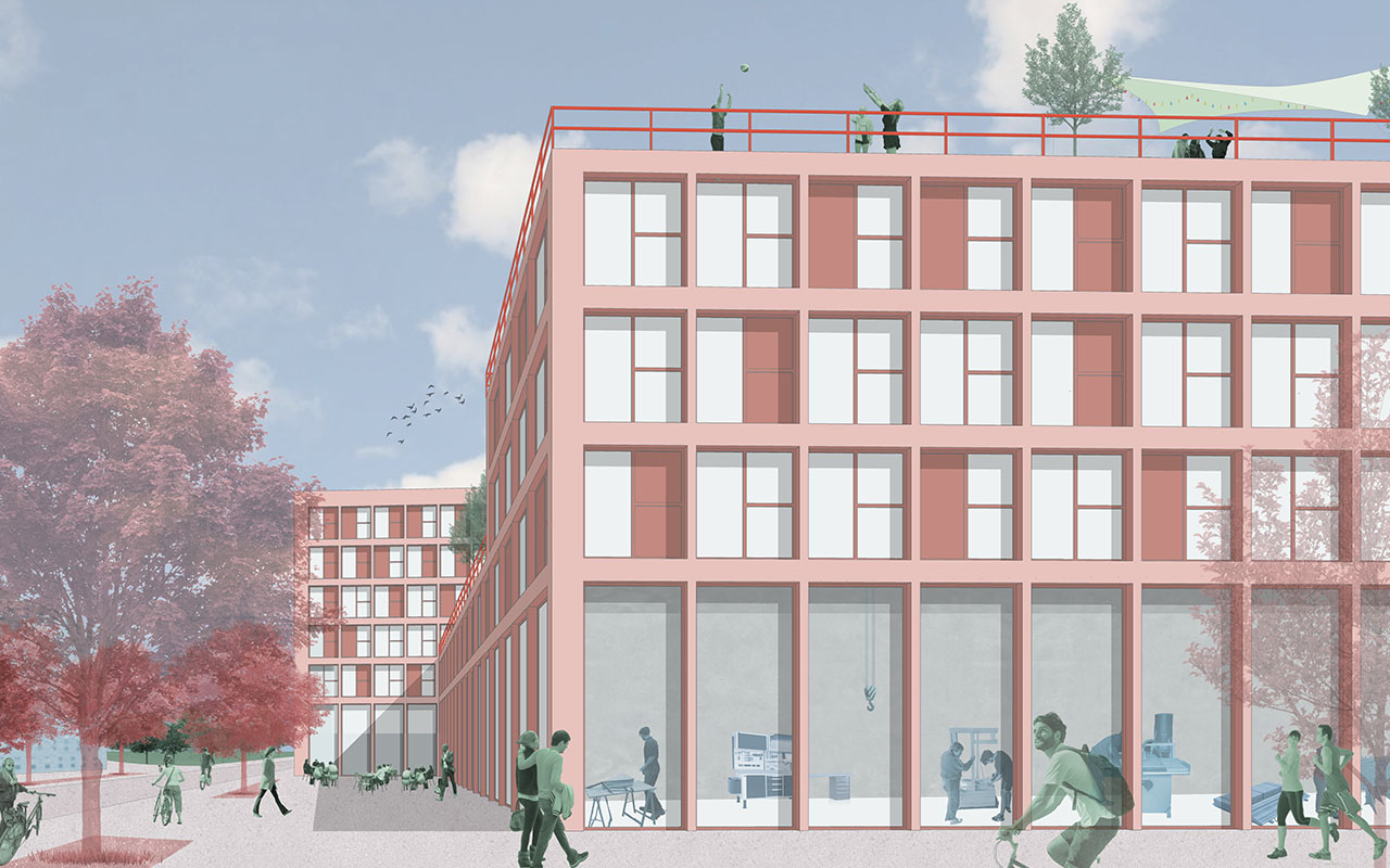 Preisverleihung-campus³-Preis-2025: Zeigt einen Ausschnitt aus den Plänen der Gewinnerin Anne Kleiber (Kategorie Campusentwicklung).